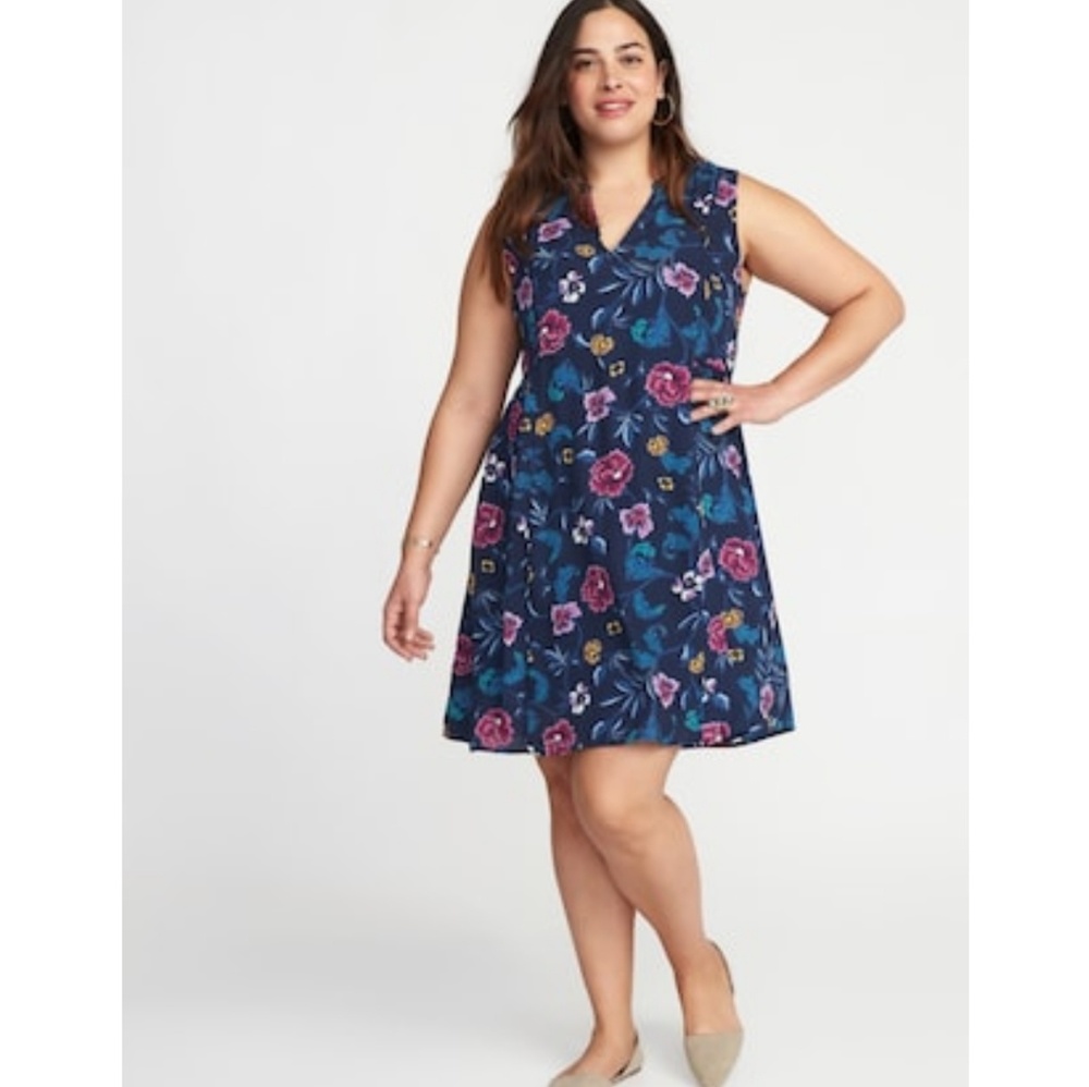 Sleeveless Georgette Swing Dress